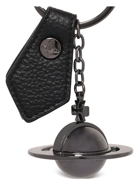 Portachiavi in pelle con orbe 3d in nero Vivienne westwood - donna VIVIENNE WESTWOOD | 8203011IUOM0014N403